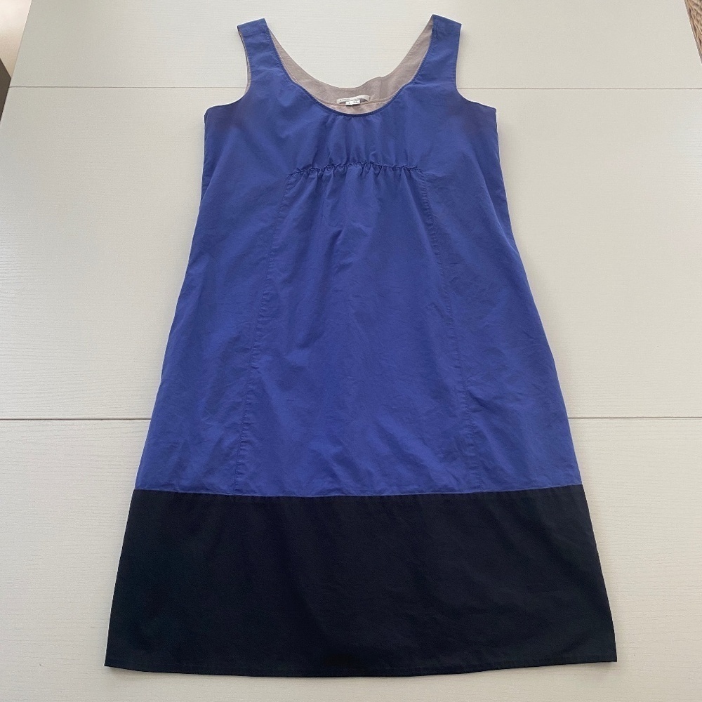 Vince Azure Blue Black Block Summer Dress Size Small - Picture 5 of 12